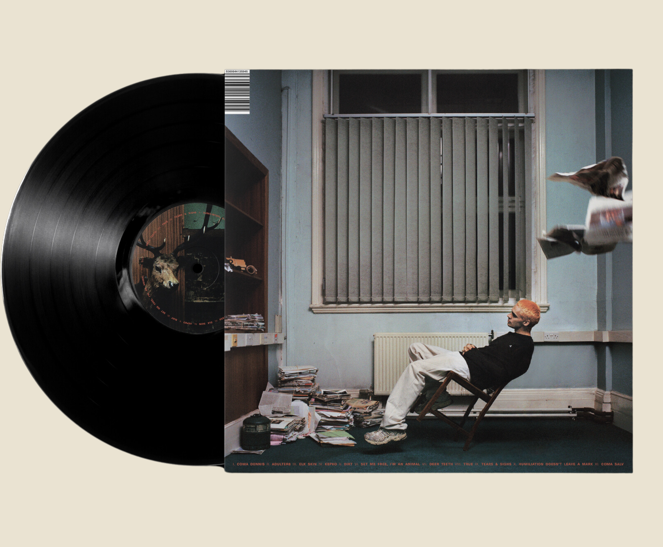 A photo of a vinyl product of Sega Bodega's album, Dennis